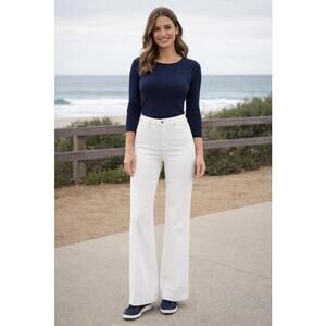 SPANX Wide Leg Pants in White